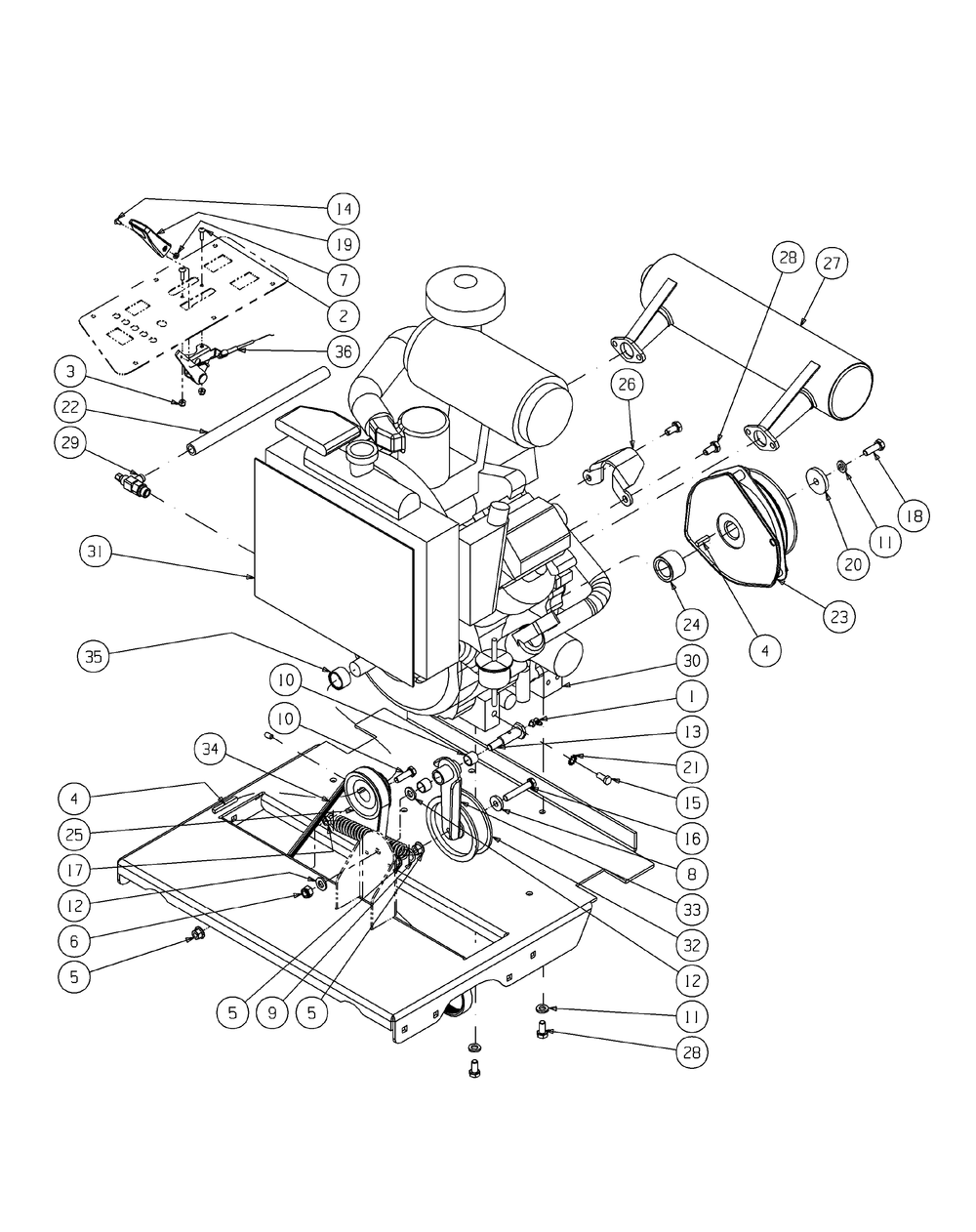 Engine Assembly Diagram and Parts List for M60-KW LC-53AJ8CTX750-29HP-DFI-LC Cub Cadet Lawn Tractor